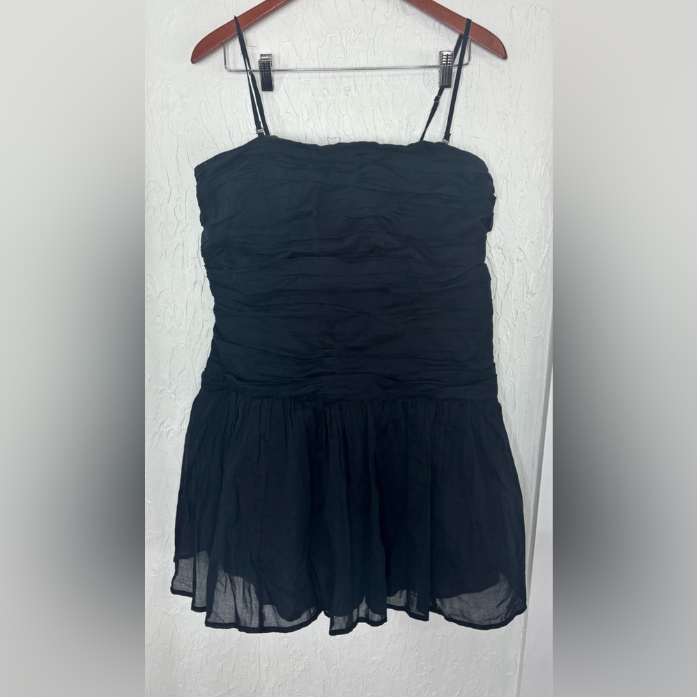 NWT Abercrombie & Fitch The A&F Emerson Drop-Waist Mini Dress Black XL
